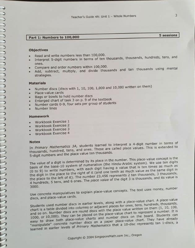 Singapore Math Curriculum Primary Mathematics Review