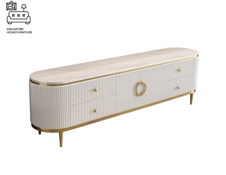 GAIA® Marble TV Console Premium Marble Posh, Elegant, Luxurious