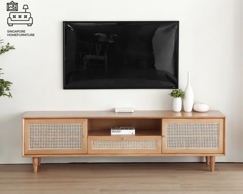 CLOTHO® Rattan TV Console 4 Sizes 1200mm, 1500mm, 1800mm, 2000mm 3