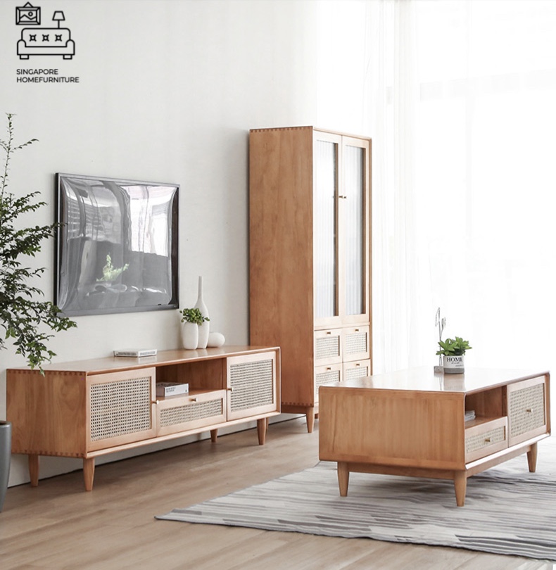 CLOTHO® Rattan TV Console 4 Sizes 1200mm, 1500mm, 1800mm, 2000mm 3