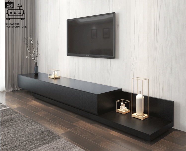 Black TV Console Singapore Dark Colour Buy now in SG!