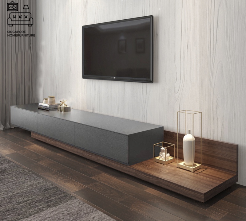 Black TV Console Singapore Dark Colour Buy now in SG!