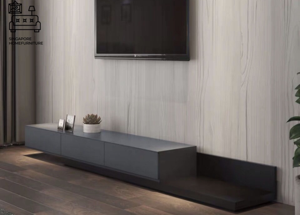Black TV Console Singapore Dark Colour Buy now in SG!