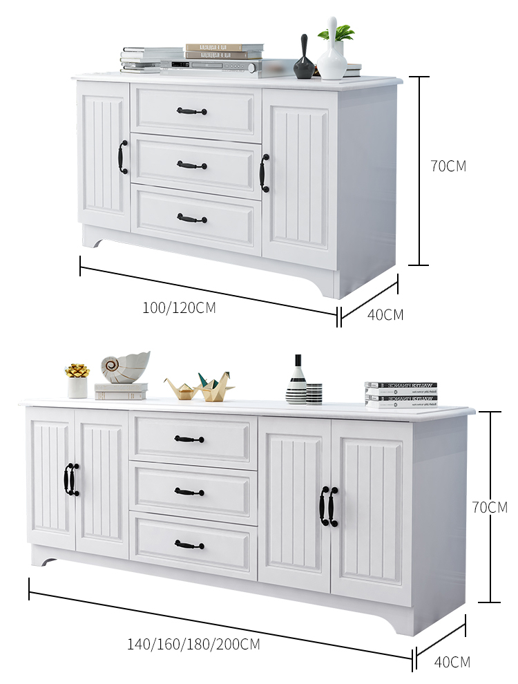 KHALI® Corner TV Console Solid Wood 6 Lengths 1000mm, 1200mm