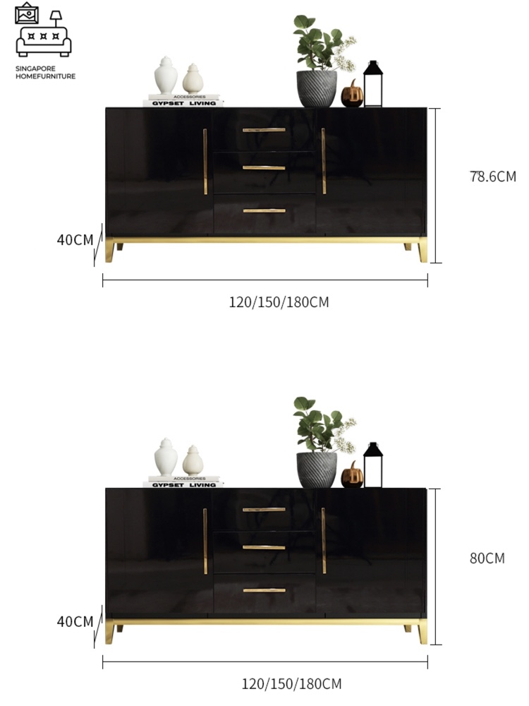 NIXIE® Corner TV Console Marble Top 3 Lengths 1200mm, 1500mm