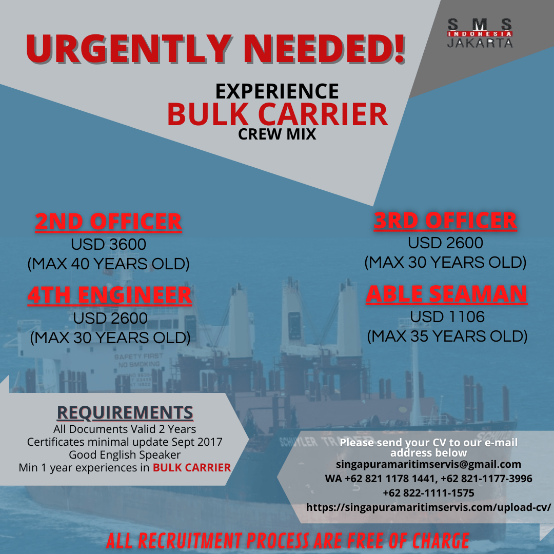 Lowongan kerja PT Singapura Maritim Servis