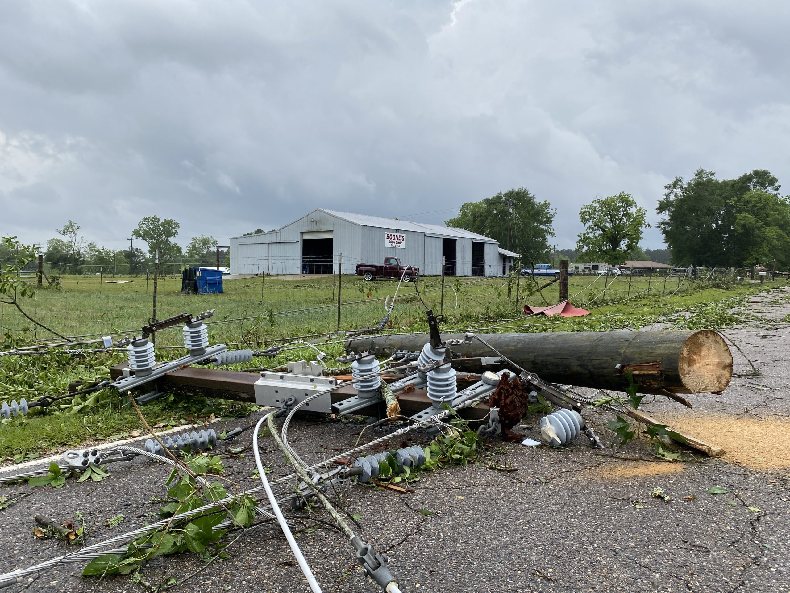 Crews replace more than 30 broken poles following 4/23 tornado