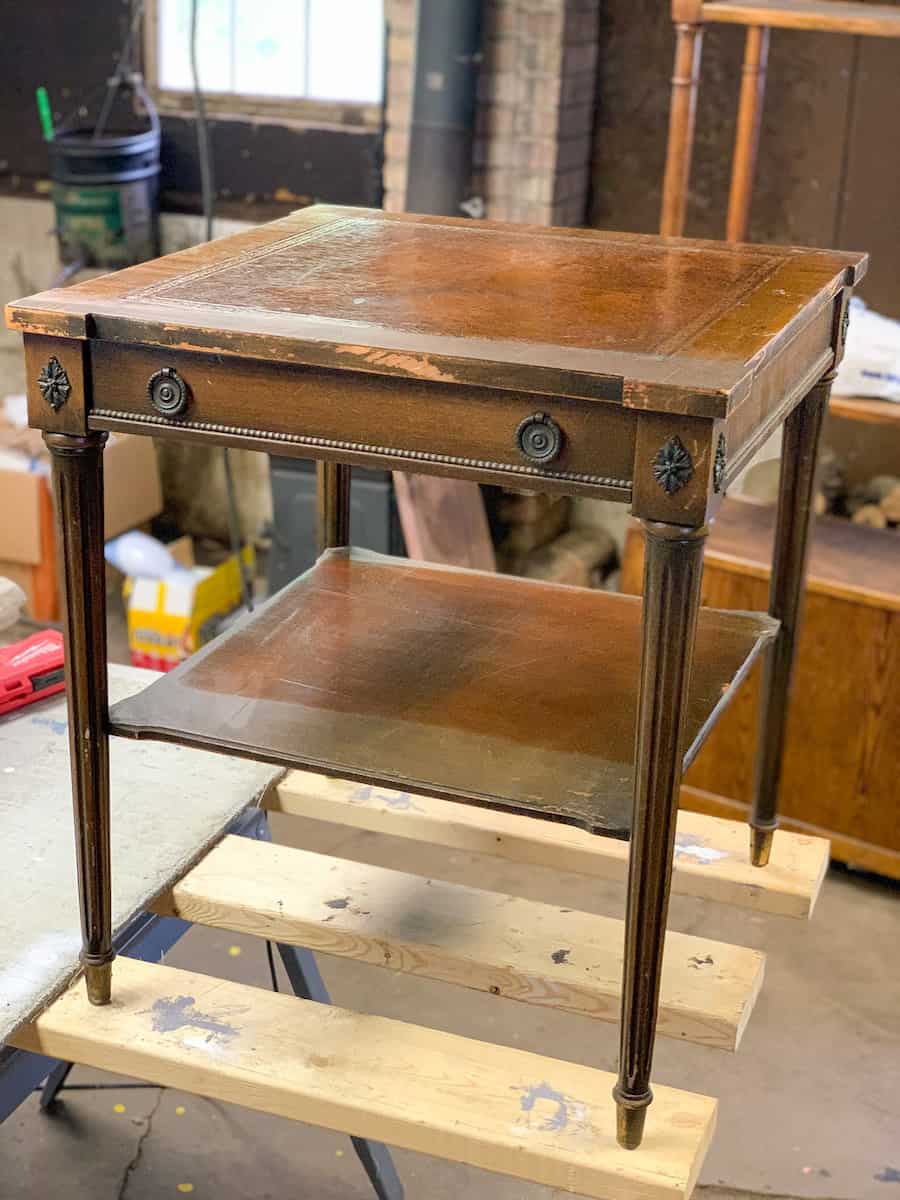 How to Refinish an End Table into a Bar Single Girl's DIY