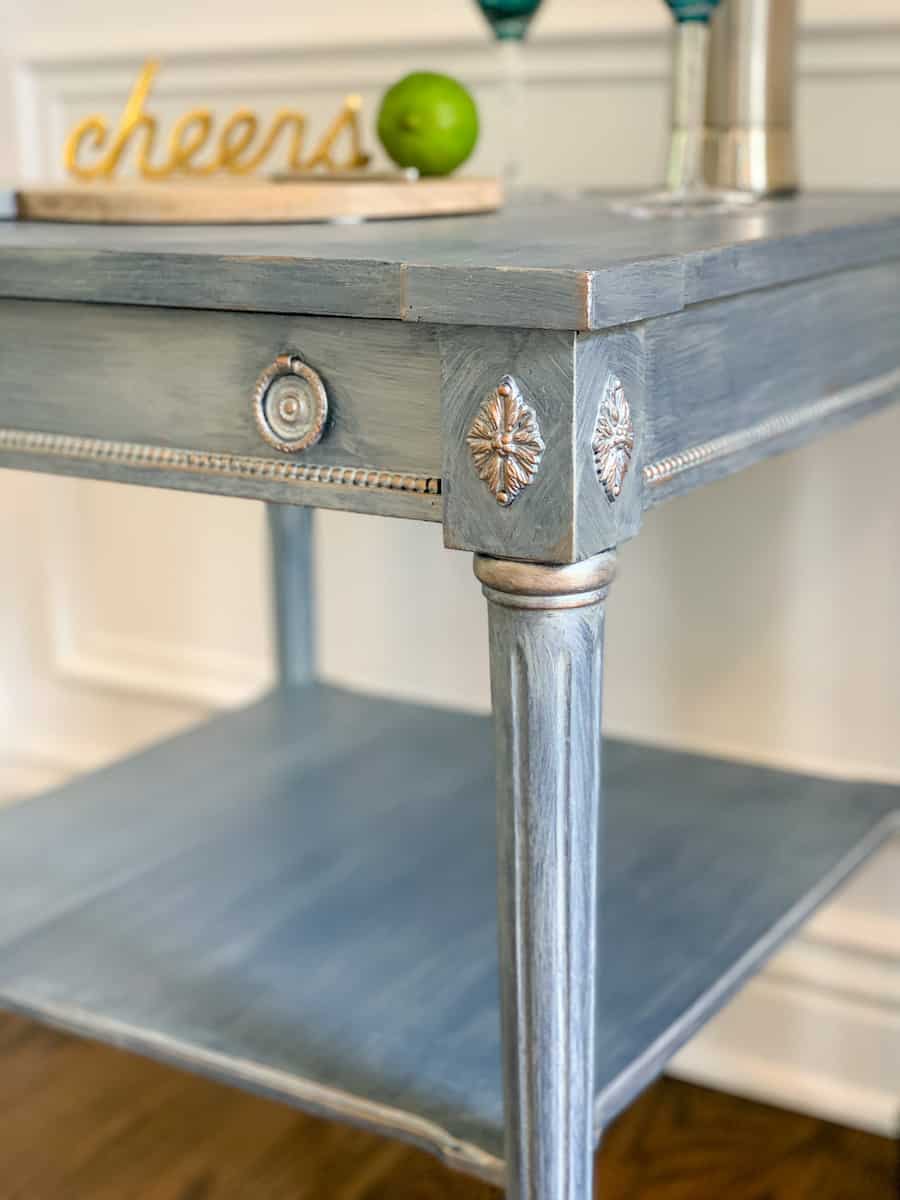 How to Refinish an End Table into a Bar Single Girl's DIY