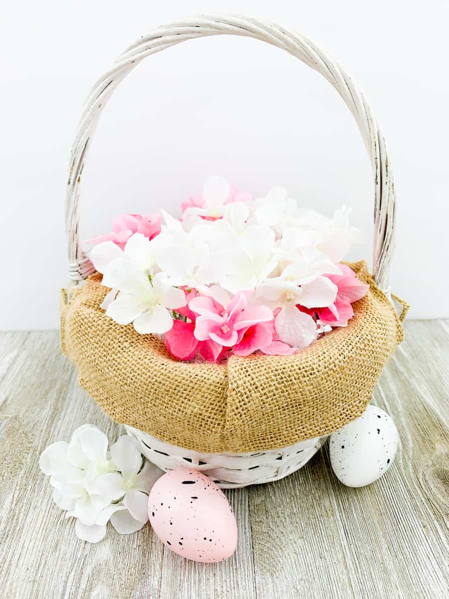 Easy DIY Easter Flower Basket 2 Ways (Dollar Store Craft) Single