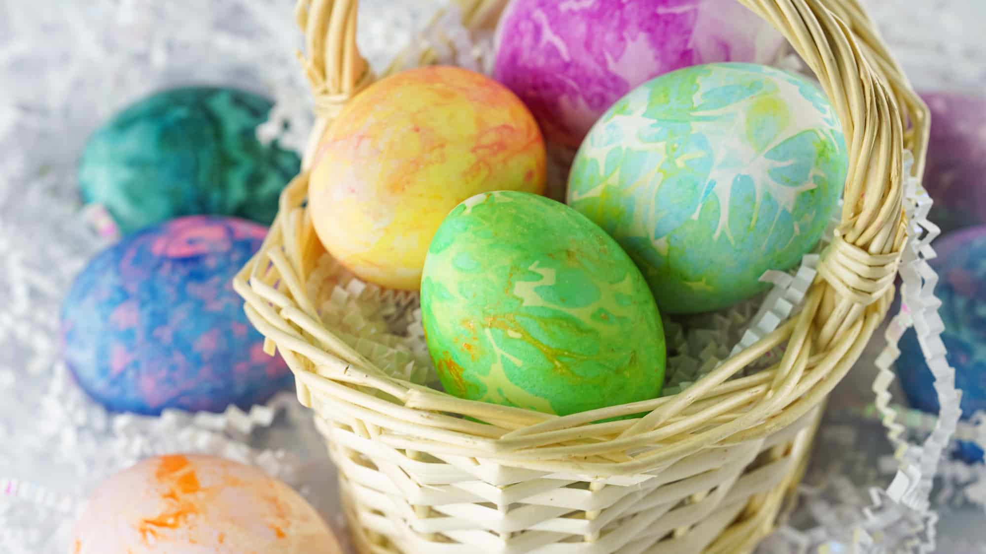 Easy Tissue Paper Easter Eggs How to Color Without Food Dye Single