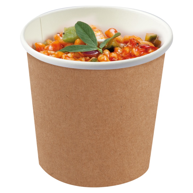 Large takeaway soup, ice cream container (750ml/26oz), kraft (pack of 25) Single Use Alternatives