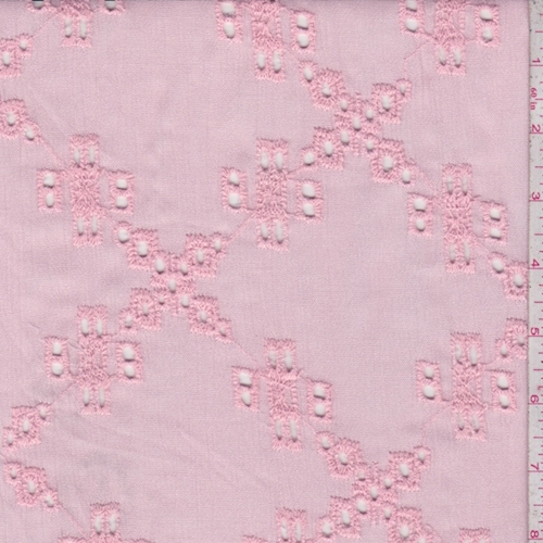 Creamy Pink Crinkled Eyelet Gauze 91209 Fabric Depot