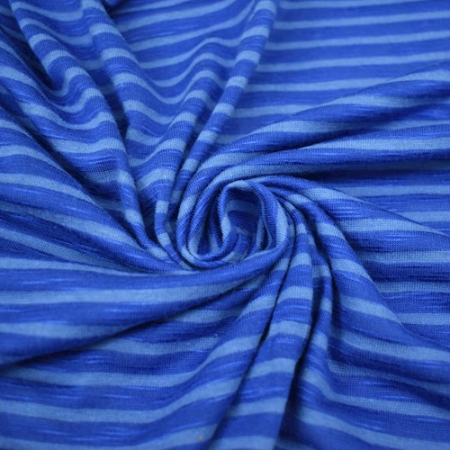 Blue TwoTone Striped Jersey Knit DFW11544 Fashion Fabrics