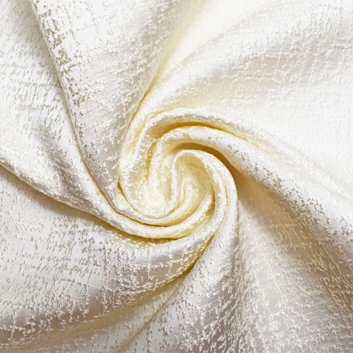 Pearl Ivory Abstract Texture Satin Jacquard Decor Fabric DFW61187