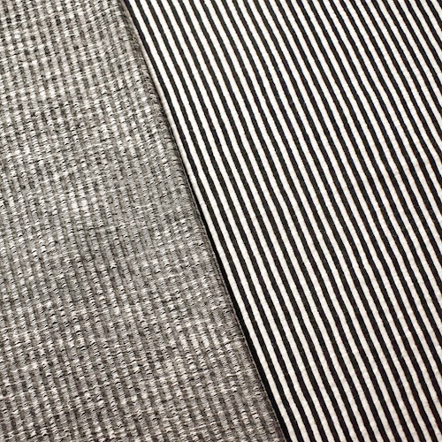 Black/White Striped Double Knit DFW11740 Fashion Fabrics