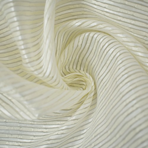 White/Cream Organza Stripe Home Decorating Fabric DFW60857 Discount
