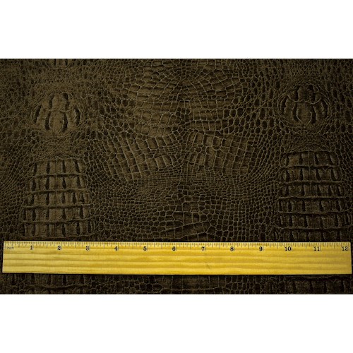 Brown Velvetlike Chenille Crocodile Texture Decor Fabric DFW60686