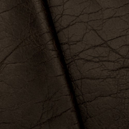 Chestnut Brown Textured Faux Leather Decorating Fabric DFW61629