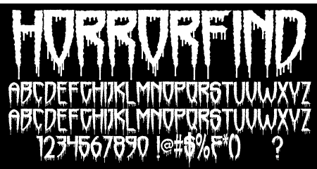 Sinister Fonts: Chad Savage's free, original horror, scary and