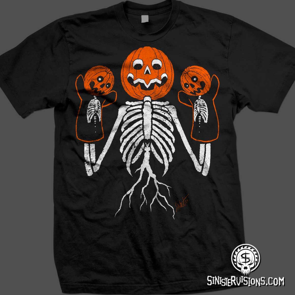 Sinister Visions Tshirt design for haunted houses, haunted