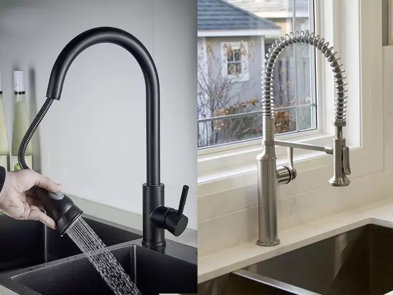 Pull Down vs Pull Out Kitchen Faucet (PROS & CONS)