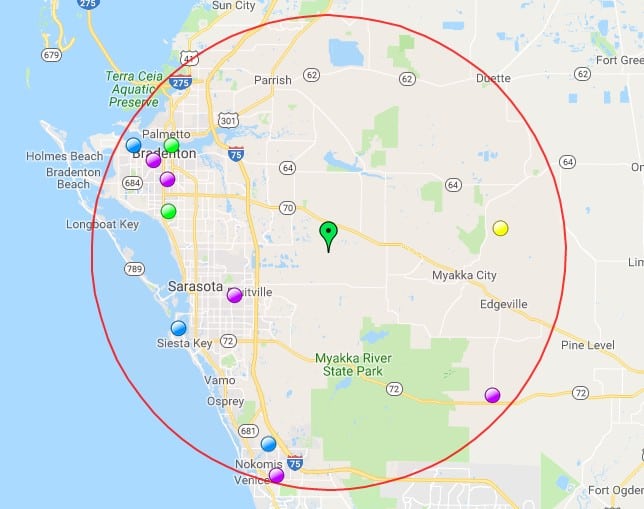 Sinkholes and Geologic Area Florida, USA (2018-2022)