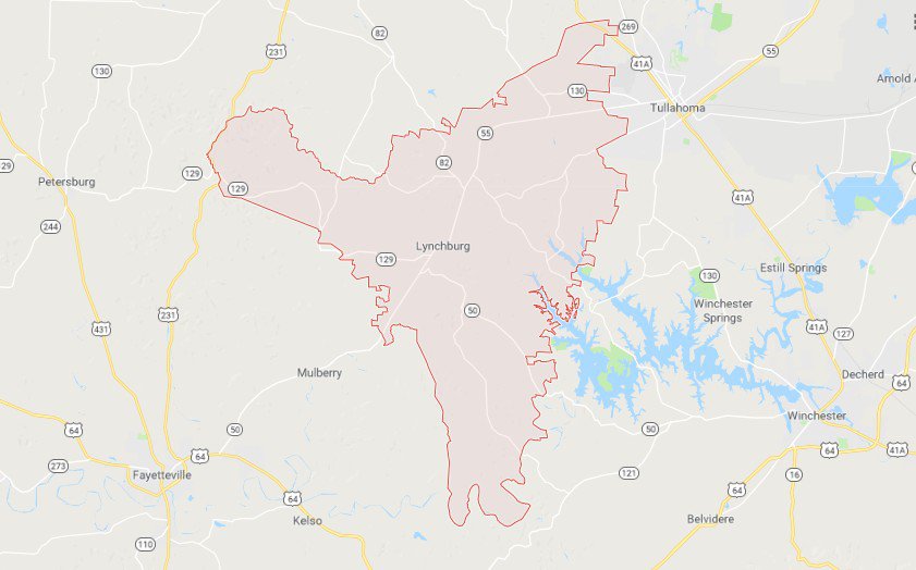 Sinkholes in Moore County, TN Tennessee Sinkholes Tony's Sinkhole Maps