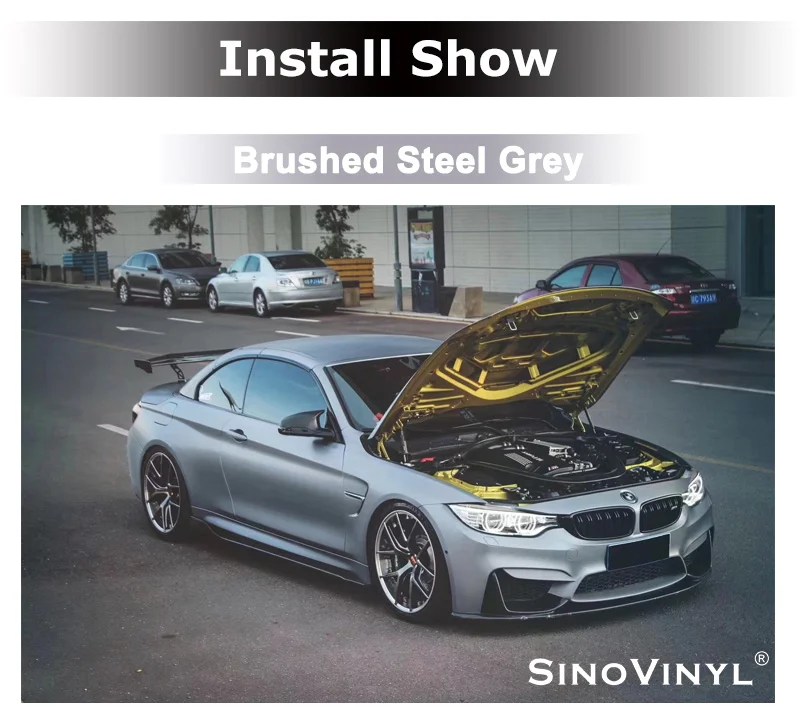 Car Vinyl Supplier Matte Metallic Vinyl Satin Chrome Brushed Car Wrap