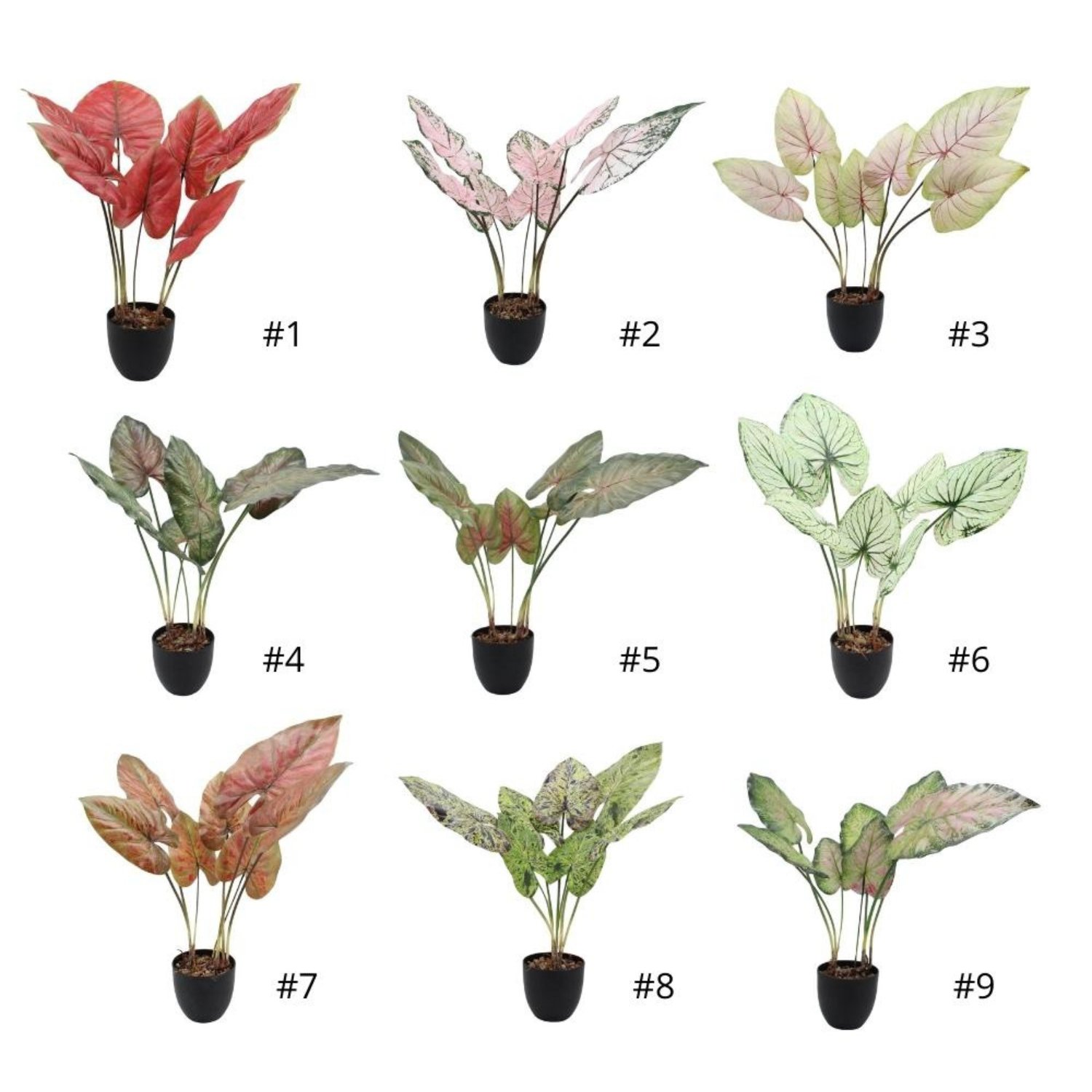 Tall Artificial Houseplant Caladium Plant Artificial Flower Factory