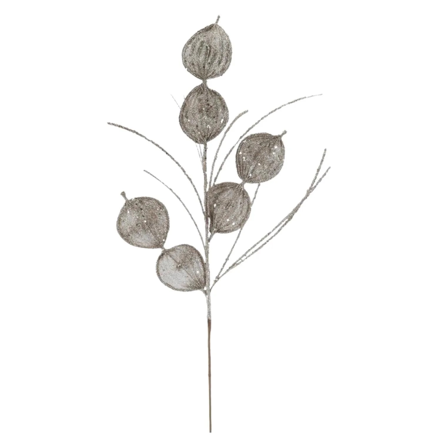 Sliver Artificial Ball Glitter Spray Xmas Decorative Branches