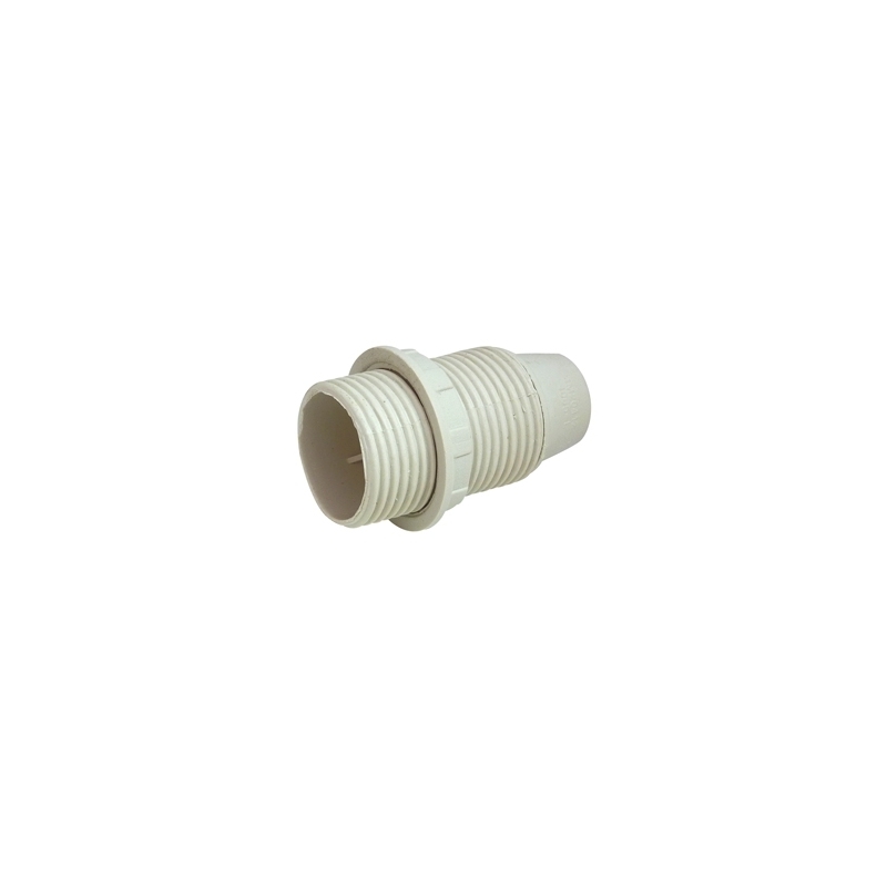 E14 Full Threaded White Lamp Holder, Small Edison Screw