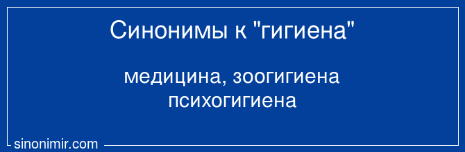 Слово гигиена синонимы по словарю