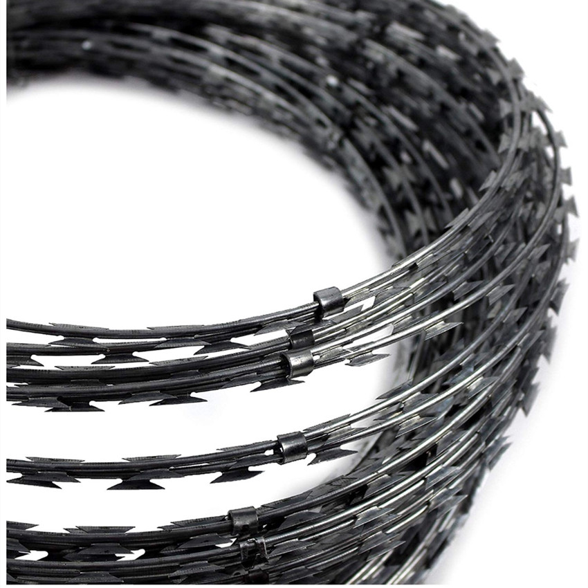 GI Concertina Razor Barbed Wire BTO22，980mm, Sinopro Sourcing