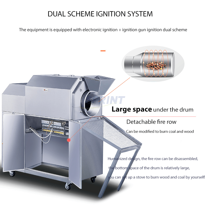 Commercial Nut Roaster Cocoa Bean Roasting Machine