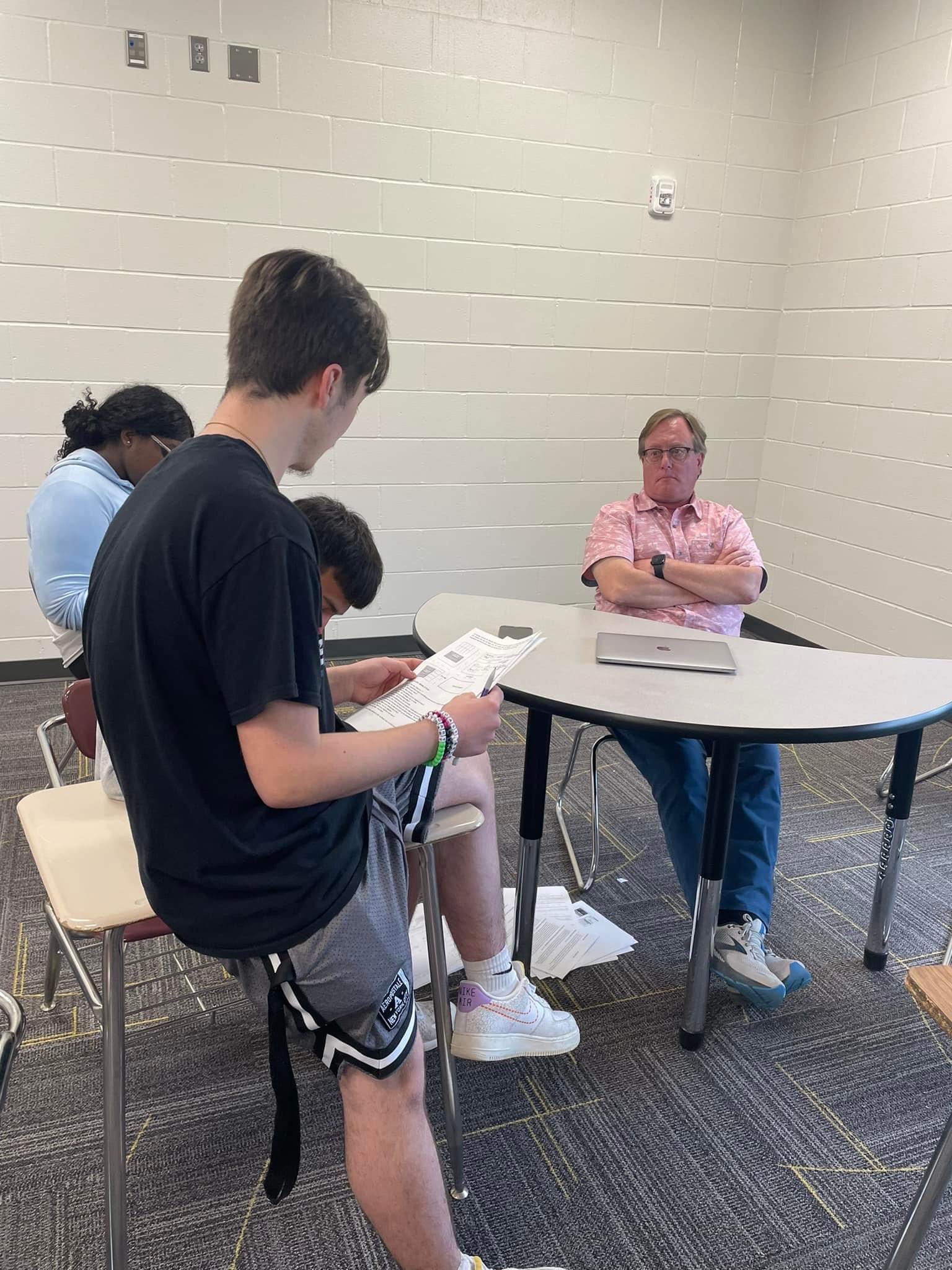 Forensic class at BoydenHull JR/SR High School Sioux County Sheriff