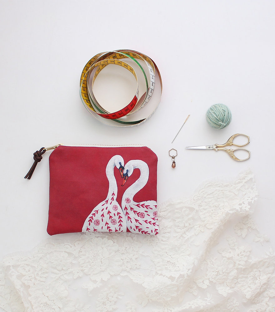 The Blue Rabbit House Pochettes Zippées Small Sip and Knit