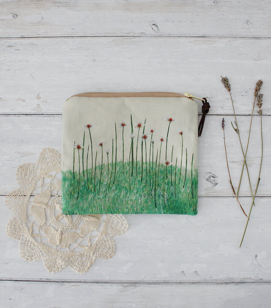 The Blue Rabbit House Pochettes Zippées Medium Sip and Knit