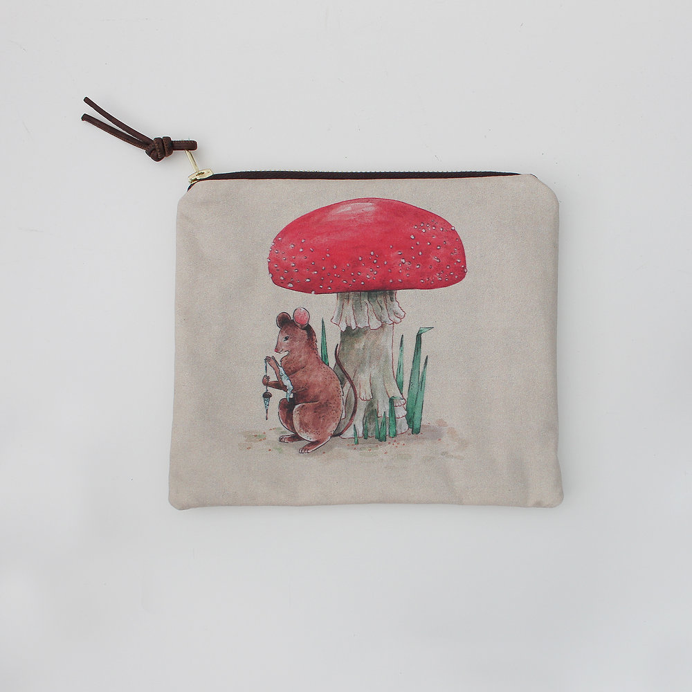 The Blue Rabbit House Pochettes Zippées Medium Sip and Knit