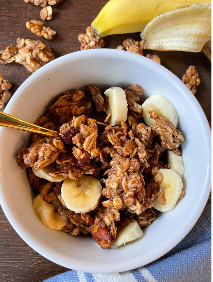 Healthy Banana Bread Granola Sip & Scone
