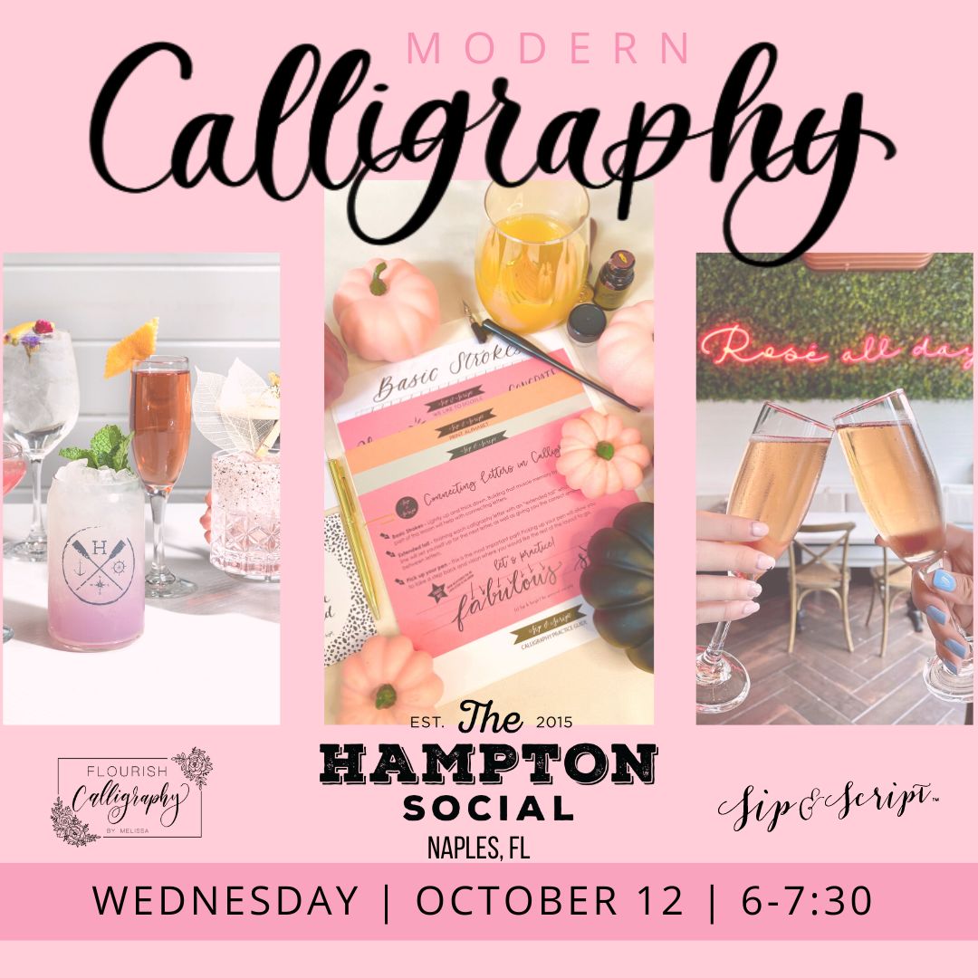 Cocktails & Calligraphy for Beginners at The Hampton Social Naples
