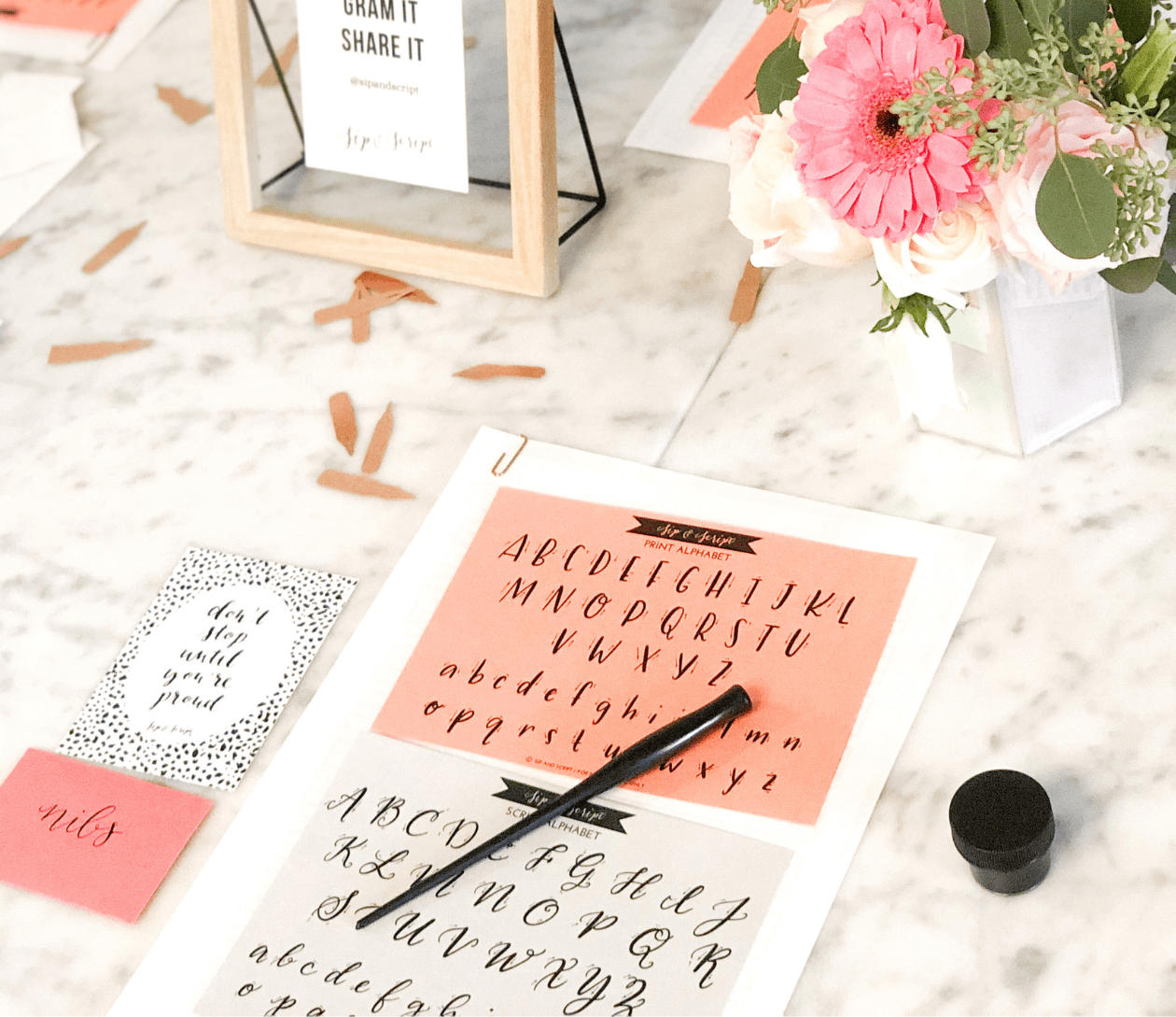 Beginner Calligraphy at Emma’s Tea Spot Sip & Script