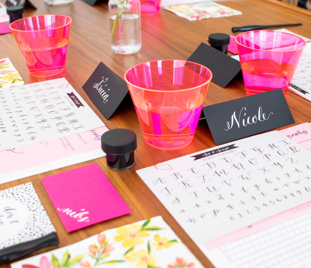 Modern Calligraphy for Beginners at Halcyon Dallas Sip & Script