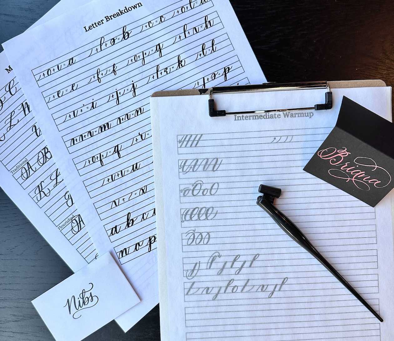 Modern Calligraphy for Beginners at Kings Scribe, Pleasantville Sip