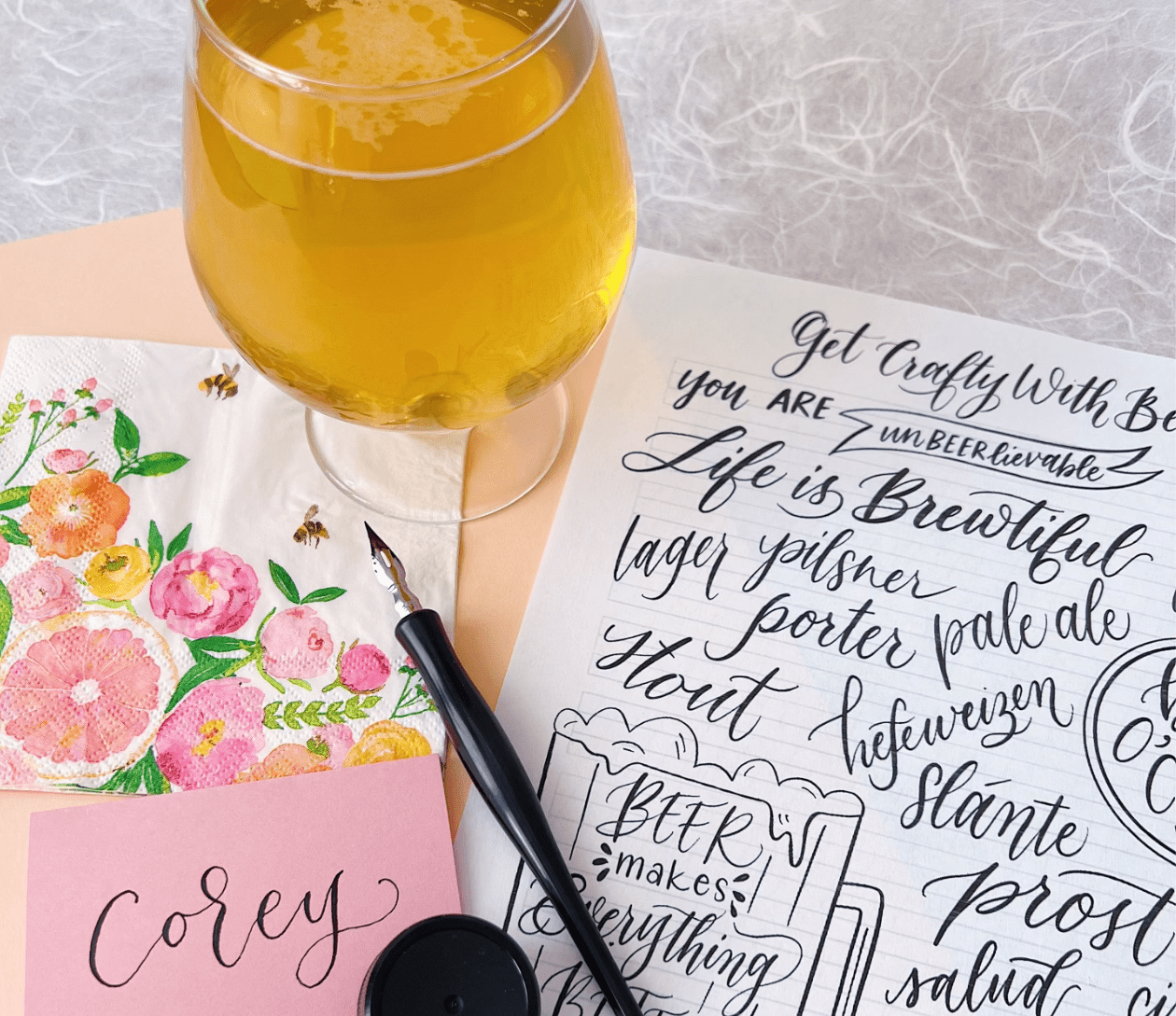 Modern Calligraphy for Beginners Richmond Republic in SF! Sip & Script