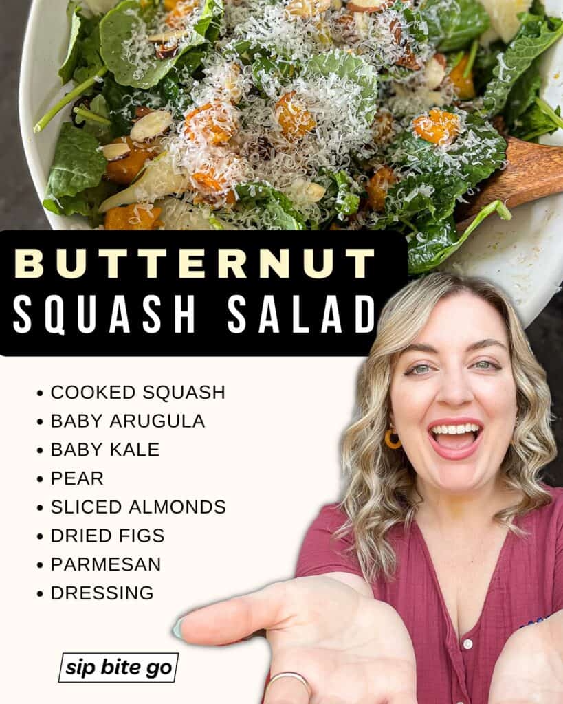 Easy Butternut Squash Salad (Roasted OR Smoked) Sip Bite Go