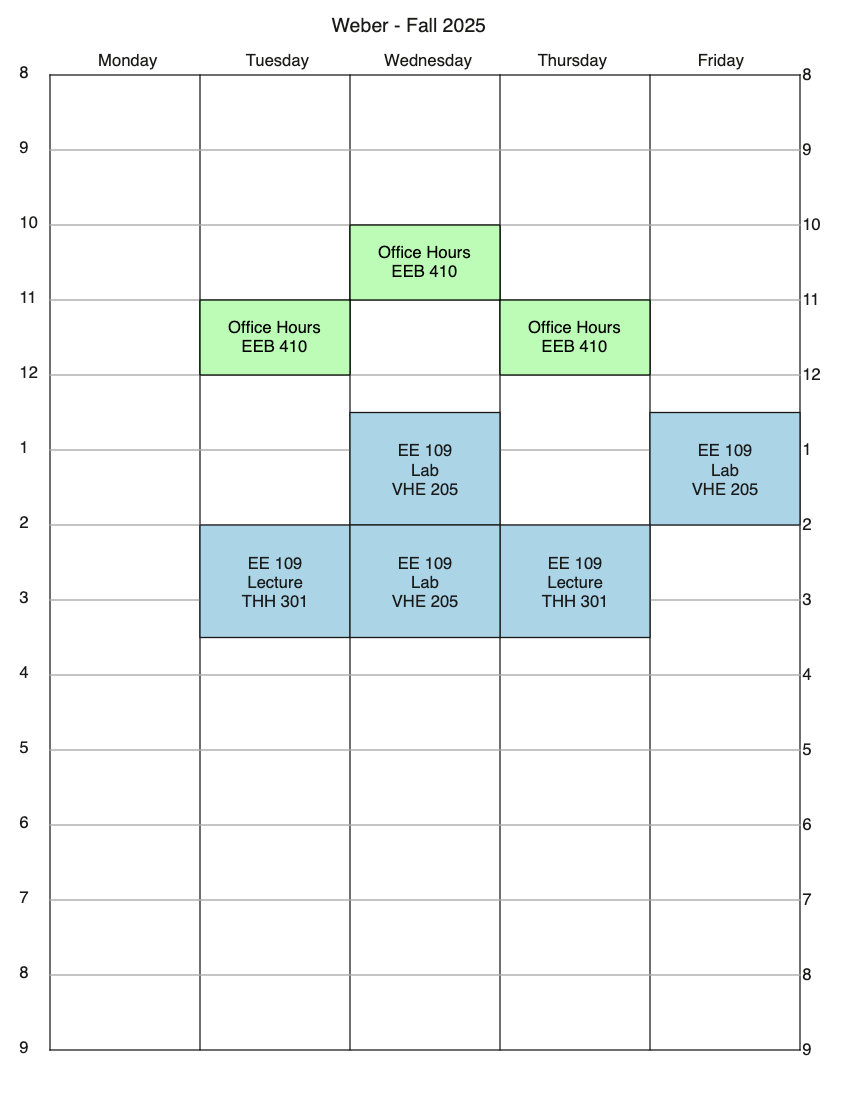 USC ECE Department er's Schedule