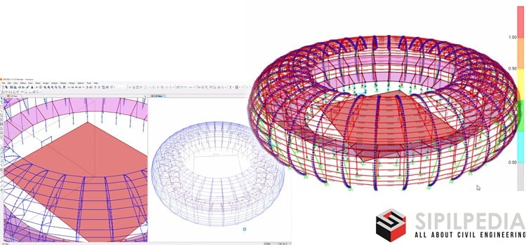 ModelandDesignTrialsofaFootballStadiumusingSAP2000 Sipilpedia