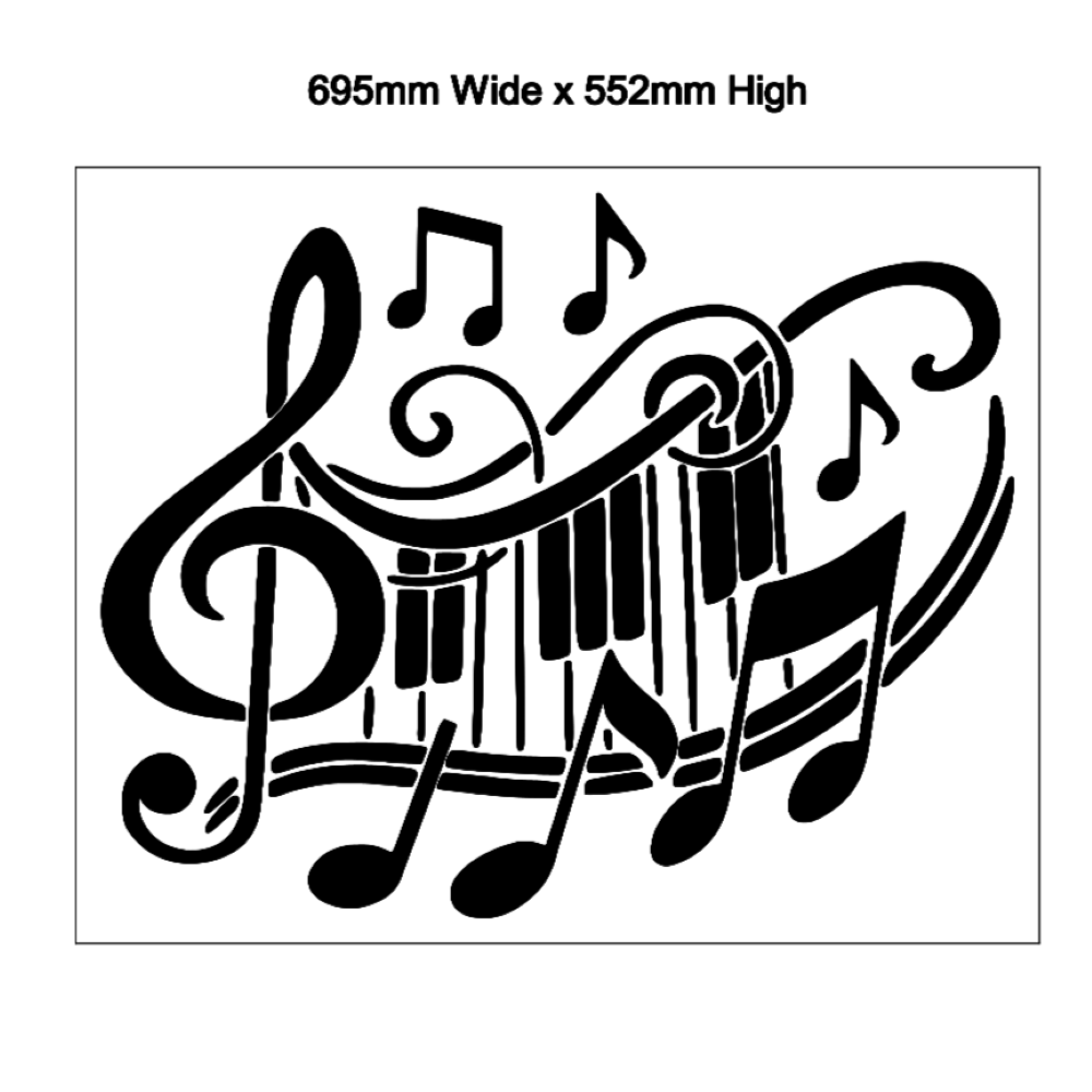 Musical Notes Stencil Musical Notes Stencil