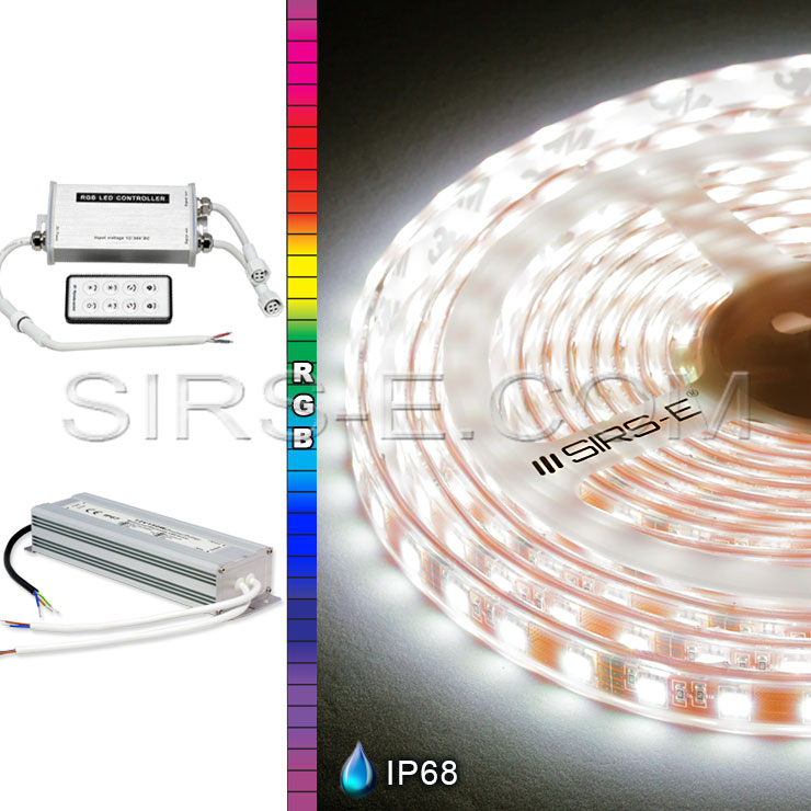 RGB LED Strip Submersible IP68 RF Kit 16.4ft 60/m